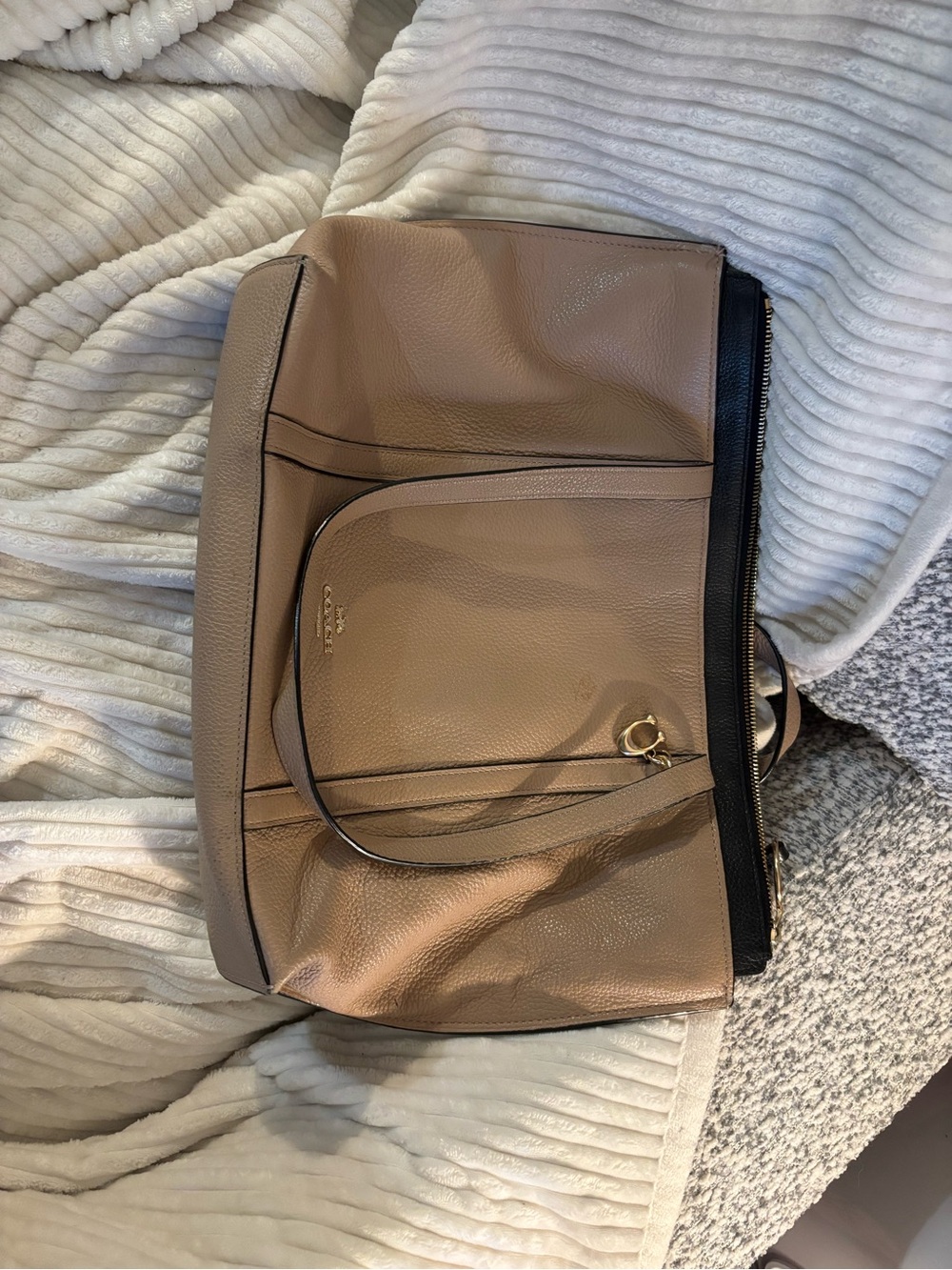 Authentic Coach Prairie Satchel Bag in Mixed Matrix Leather